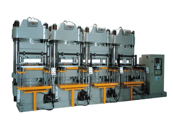 4 Stations 2RT Mold-Open Rubber/Silicone Vacuum Compression Molding Machine