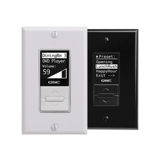 QSC MP-MFC-NA-BK Wall mount controller for MP-M Series mixers